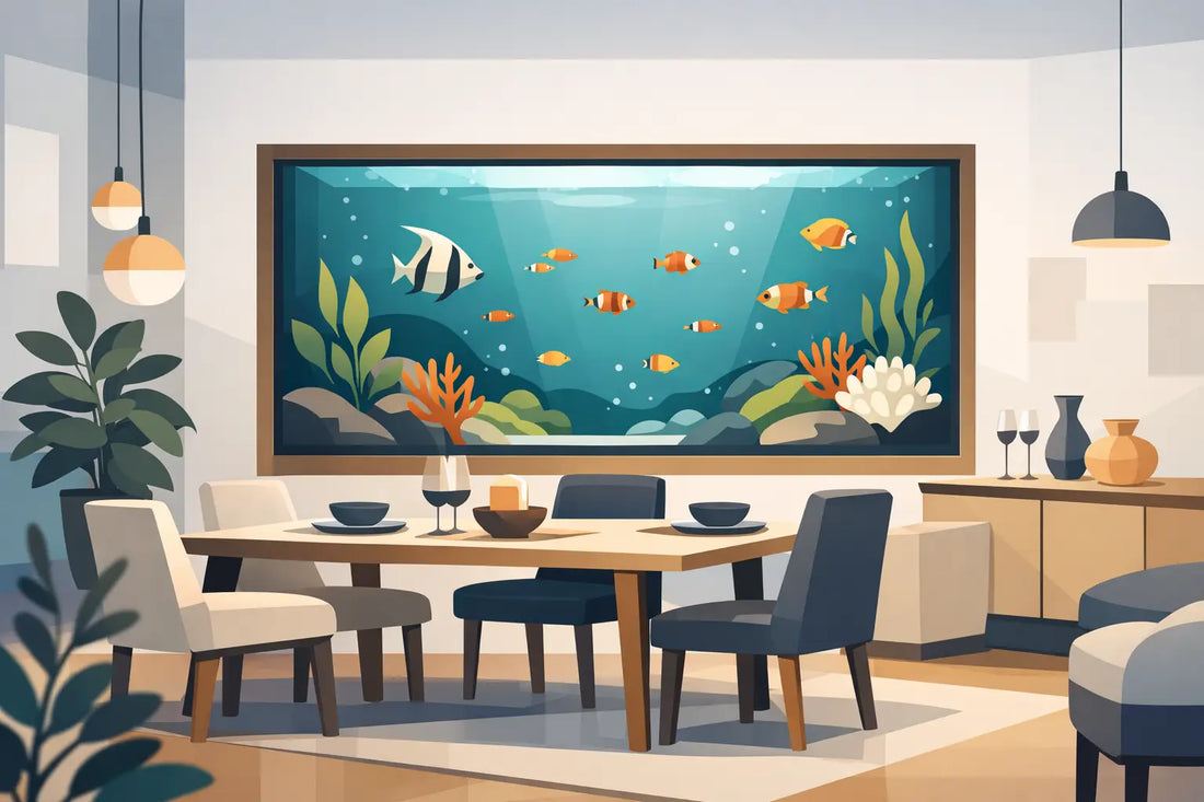 Beispiel Aquarienwand im Essbereich planen