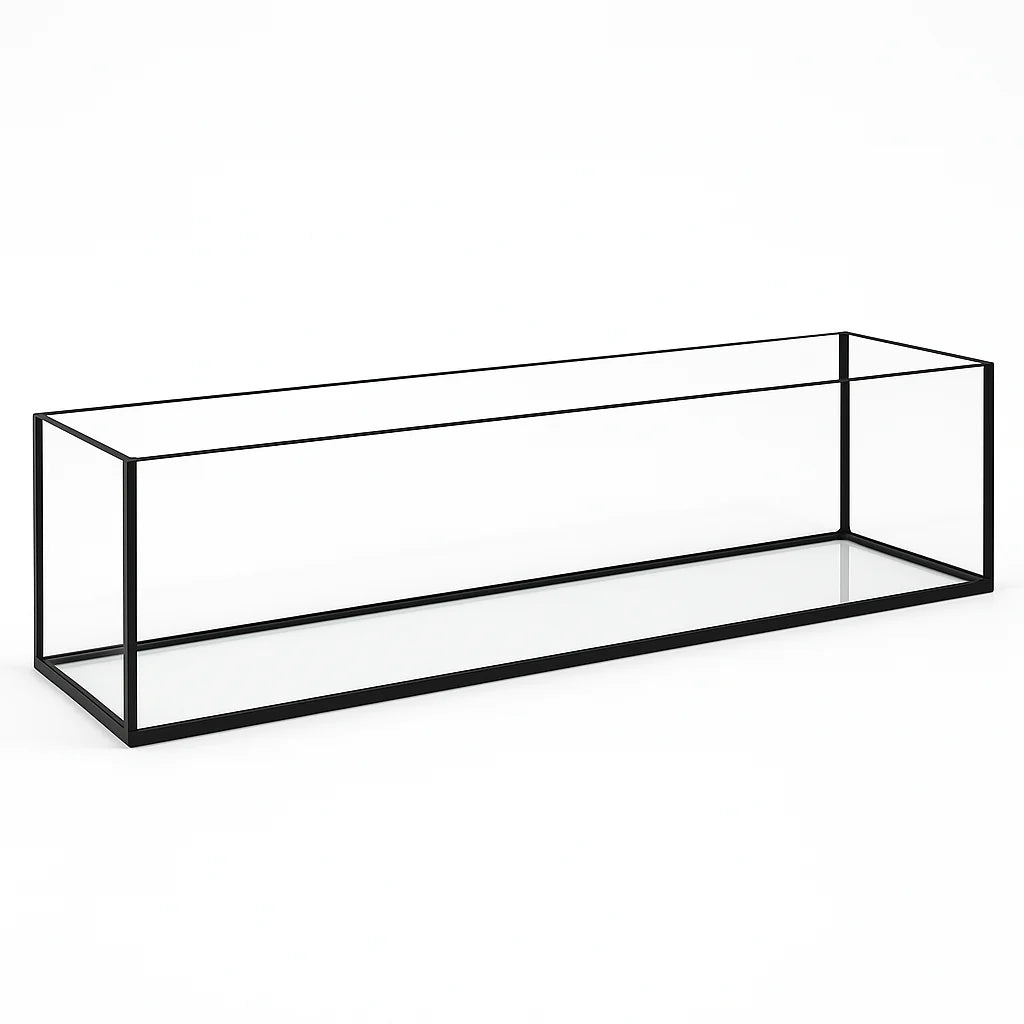 Aquarium 120x20x25cm / 60 Liter schwarz