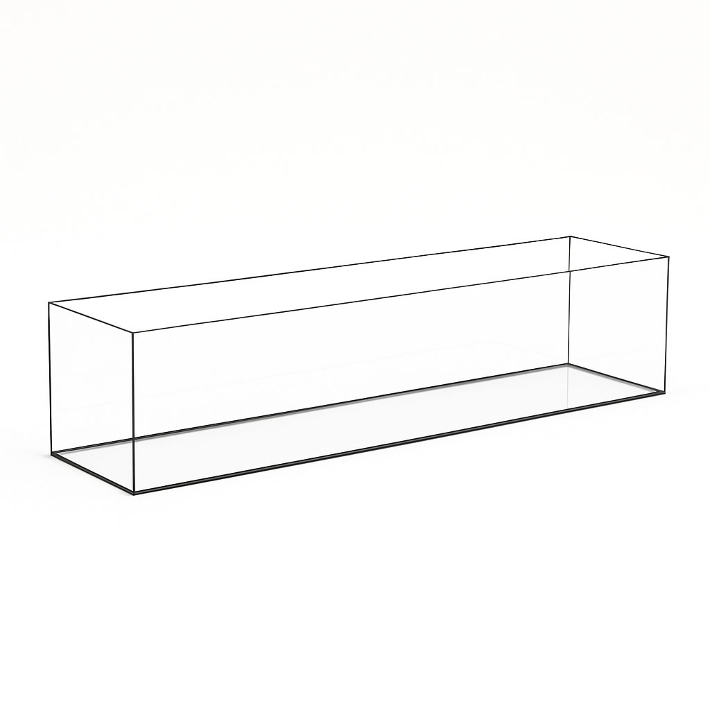 Aquarium 150x20x20cm / 60 Liter schwarz