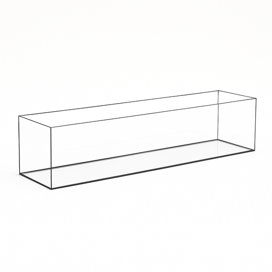 Aquarium 150x20x20cm / 60 Liter schwarz