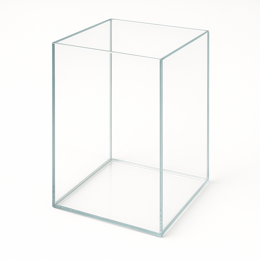 Aquarium 20x20x30cm Cube 12 Liter transparent