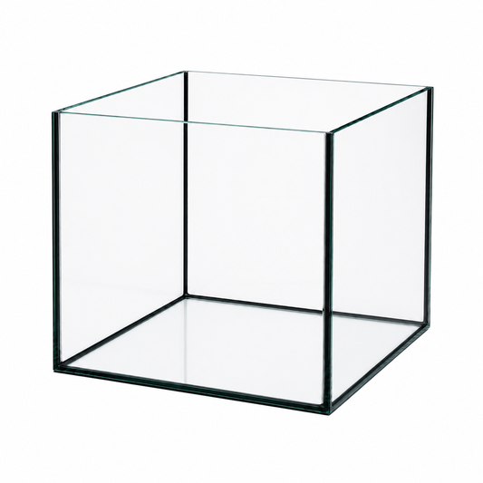 Aquarium 40x40x35cm Cube 56 Liter schwarz