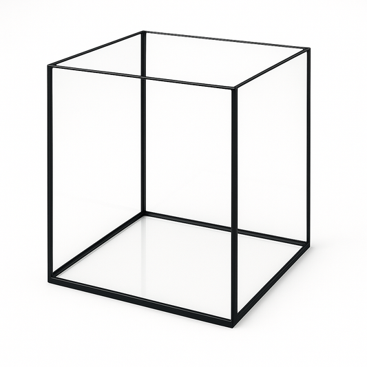 Aquarium 20x20x25cm Cube 10 Liter schwarz