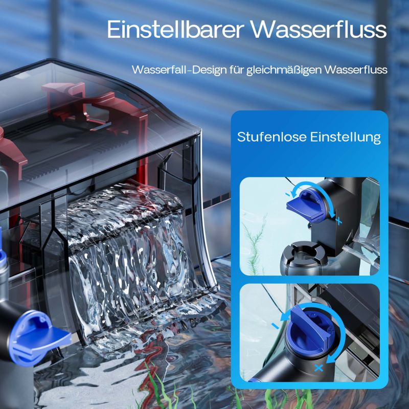 SunSun CBG-500 Filtre à suspendre avec UVC, 500 l/h, pour aquariums jusqu'à 115 litres