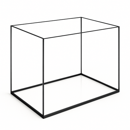 Aquarium 60x40x40cm / 96 Liter schwarz