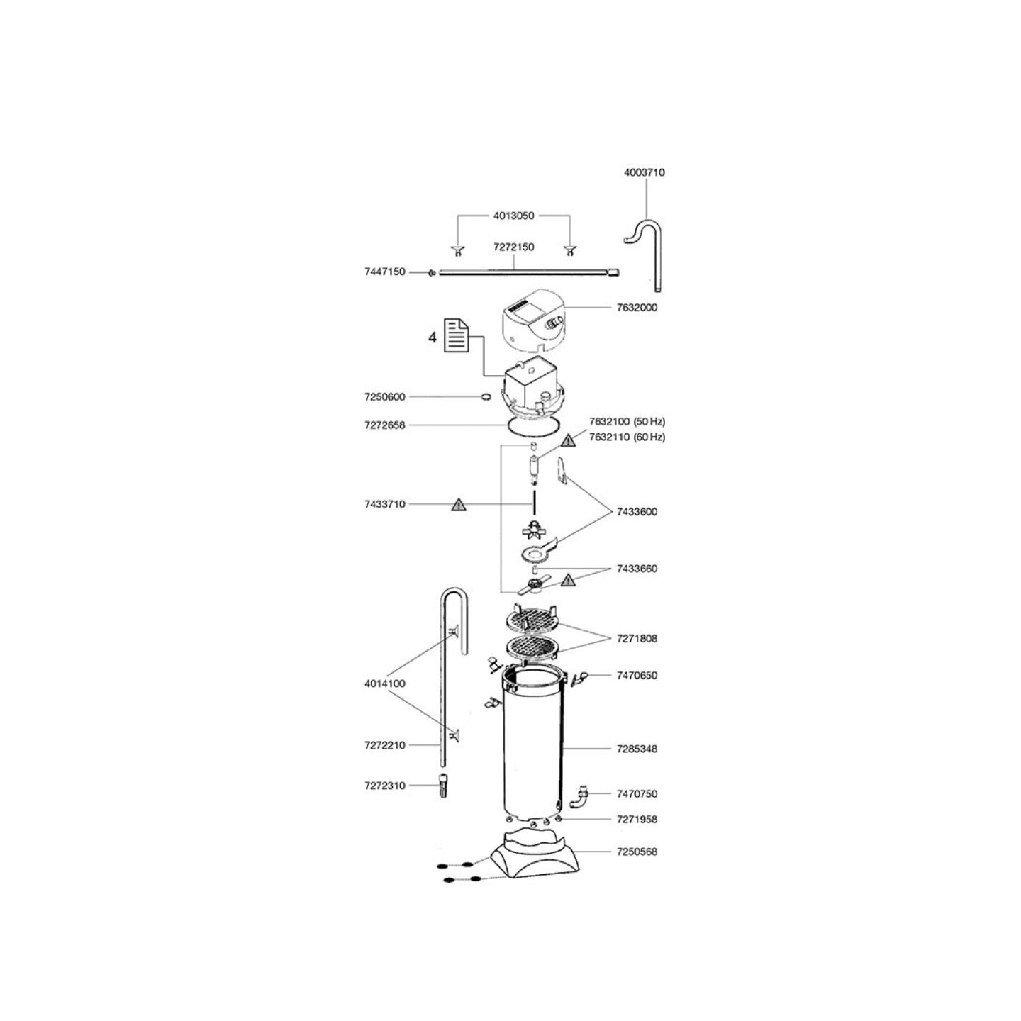 EHEIM Achse mit Tüllen 7433710