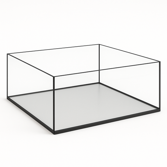 Aquarium 30x30x20cm Quader 18 Liter schwarz -Shallow Tank