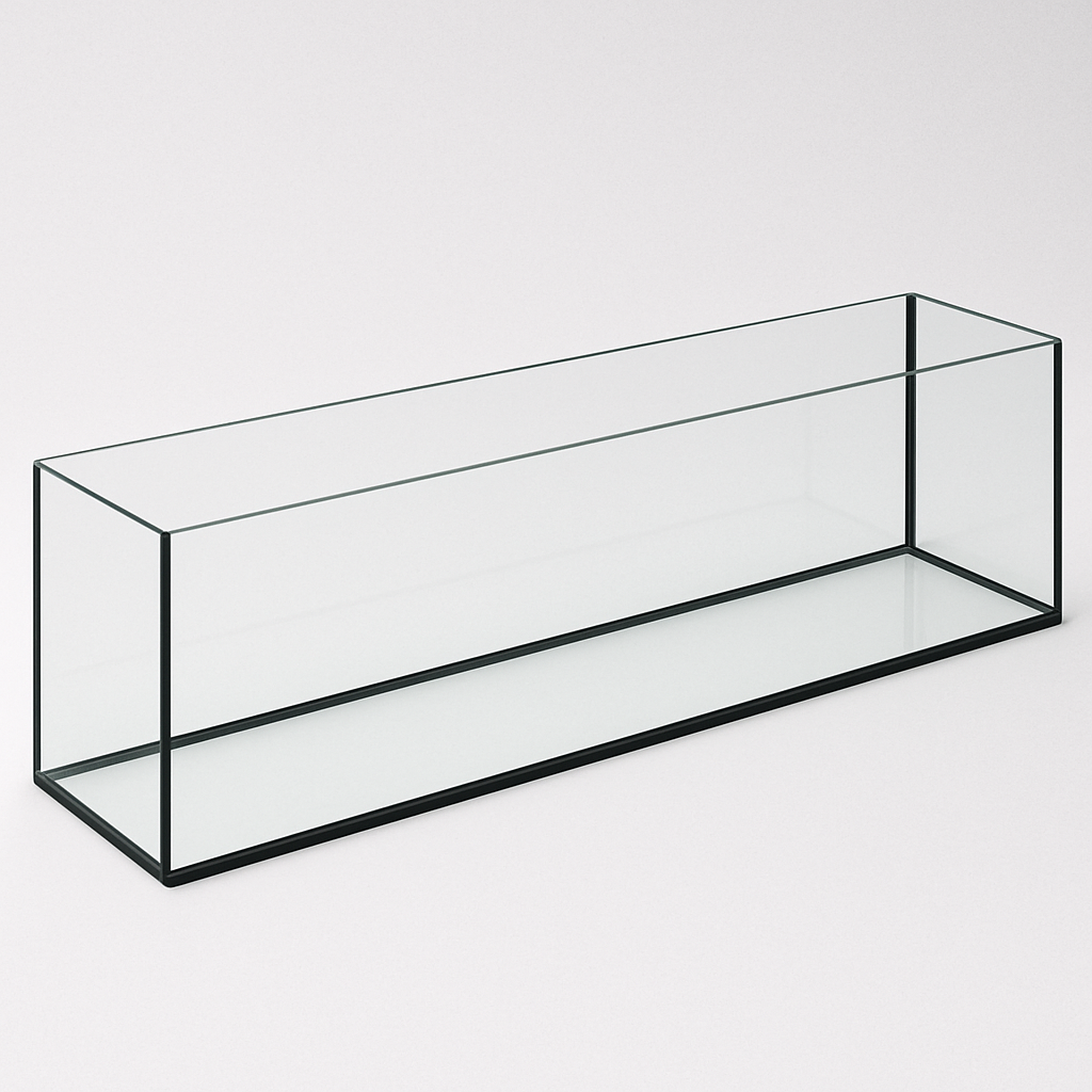 Aquarium 100x20x30cm / 60 litres noir