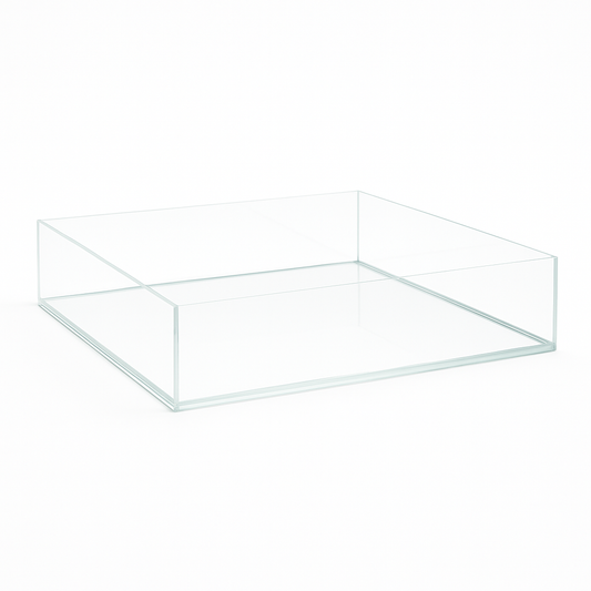 Aquarium 80x80x25cm Quader 160 Liter transparent -Shallow Tank