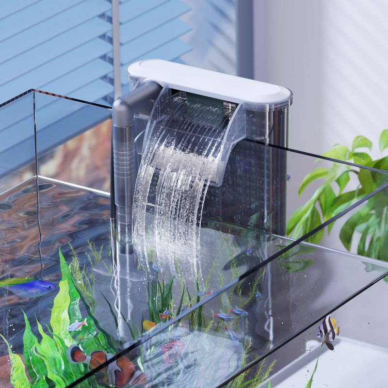 SunSun HBL-303 Filtre suspendu 350l/h pour aquariums jusqu'à 30l, avec masses filtrantes