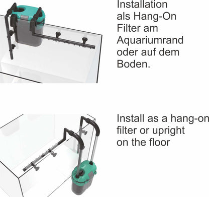 Aqualight X-450 Mini filtre externe pour aquariums jusqu'à 120 litres