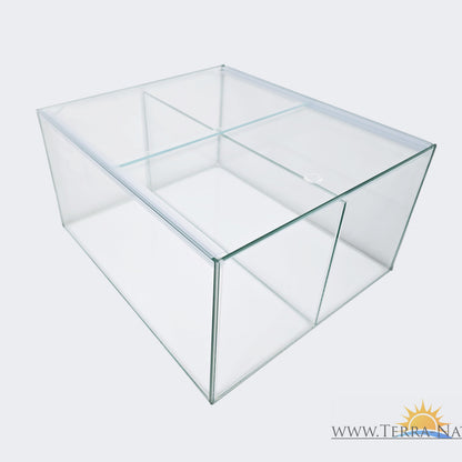 Aquarium 33x38x20cm für Kallax Regal 25 Liter transparent mit Trennscheibe