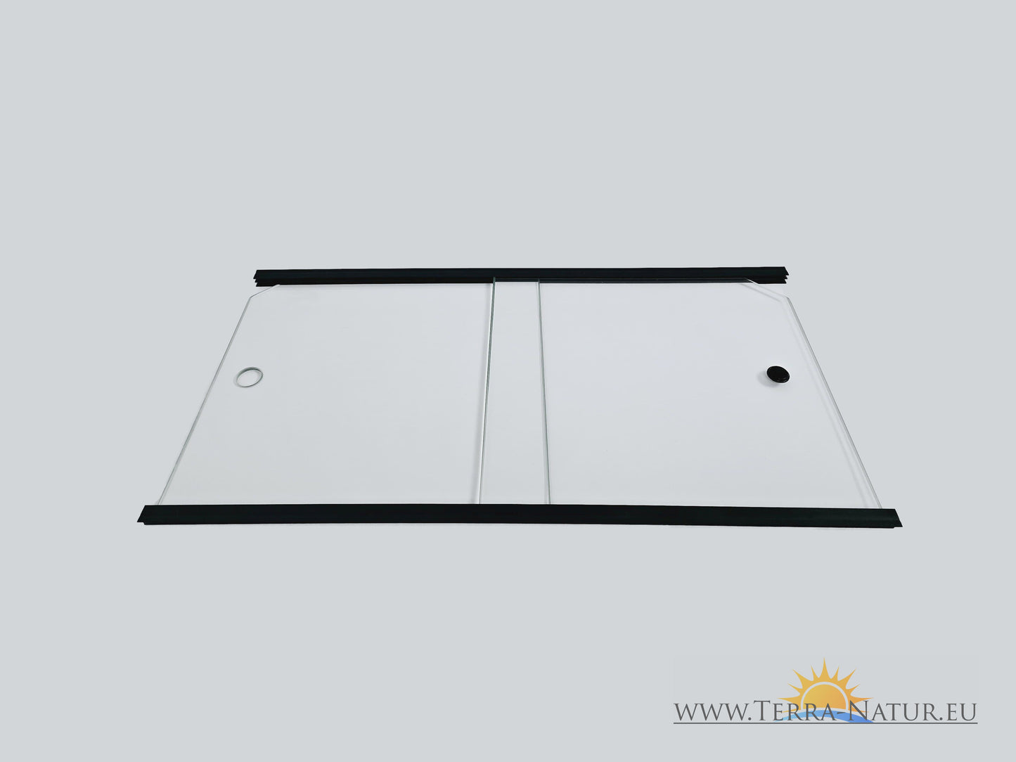 Couvercle coulissant en verre pour aquarium 120x40cm / Droite - Gauche