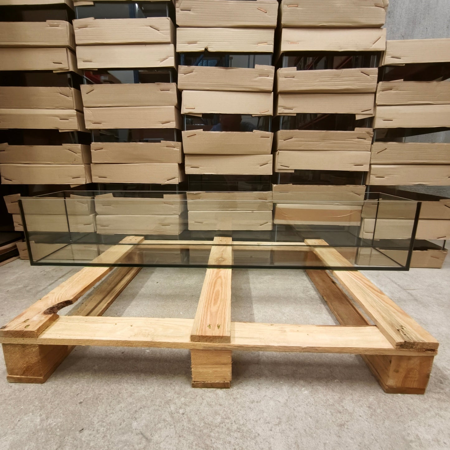 Aquarium 110x20x20cm, 44 Liter, Floatglas schwarz