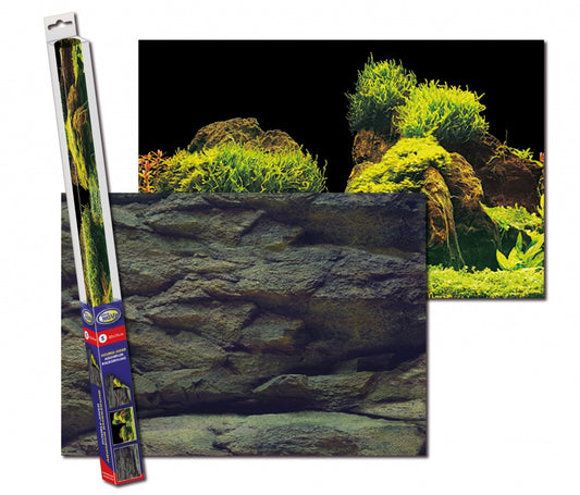 Aquanova Posterrückwand Rock / Plants 100x50cm